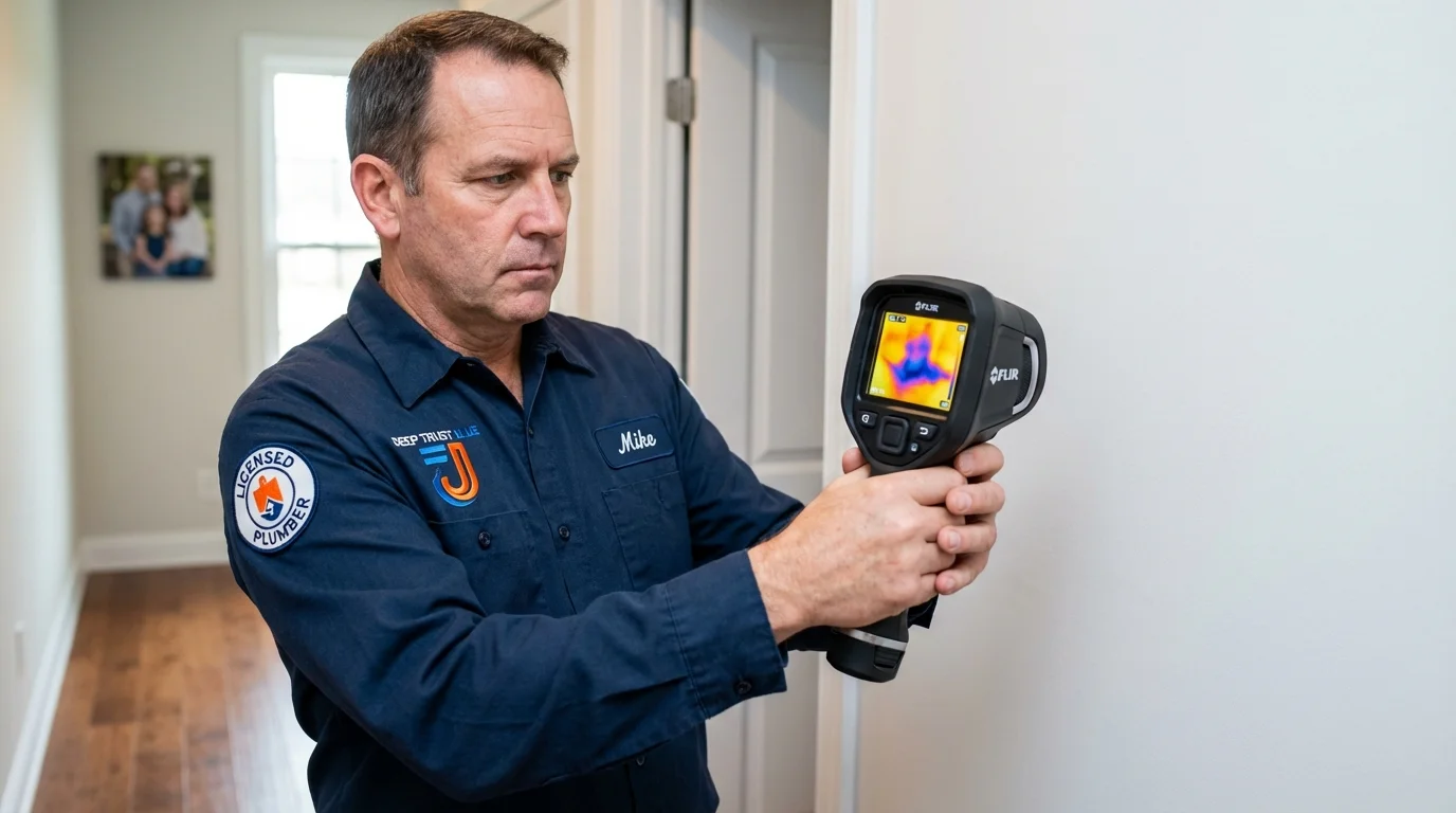 Thermal imaging leak detection by Johns Plumbing LLC in Chepachet